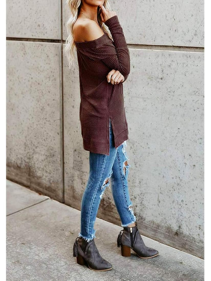 Buy Kaei&Shi Side Silt One Shoulder,Off Shoulder Tops for